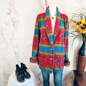 Vintage Patina International Blanket Southwestern Native American Jacket